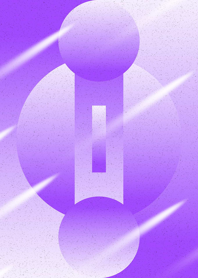 Abstract Purple Geometric Design