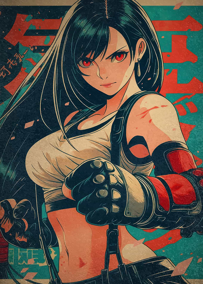 Tifa Lockhart Anime Poster