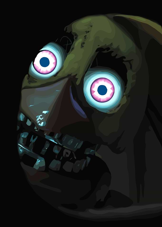 Scary Animatronic Character Close-up