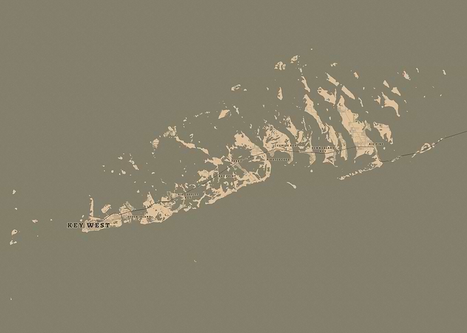 Map of Key West and Florida Keys