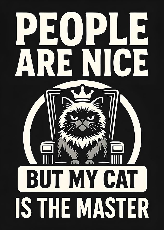 Cat is the Master Text Art