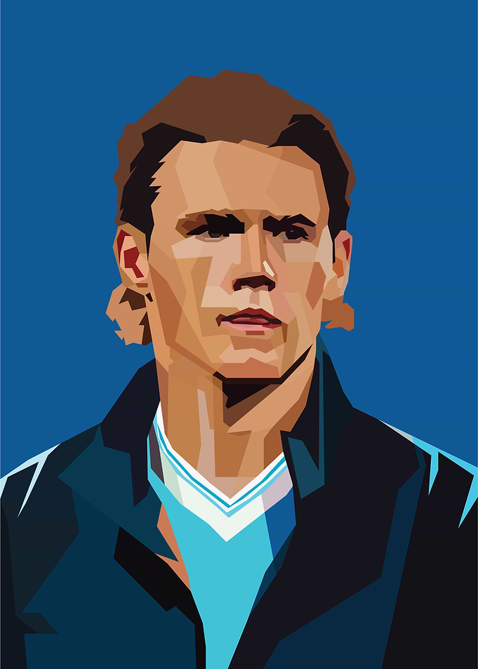Geometric Portrait — Modern Football Fan Art