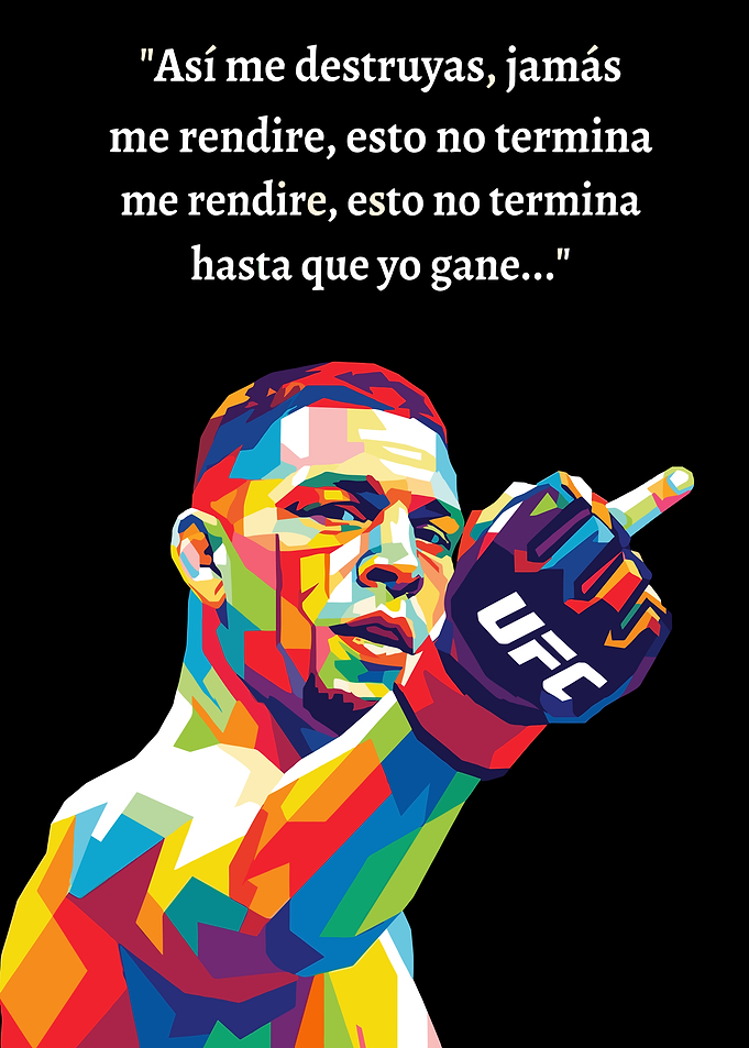 Nate Diaz Pop Art Quote