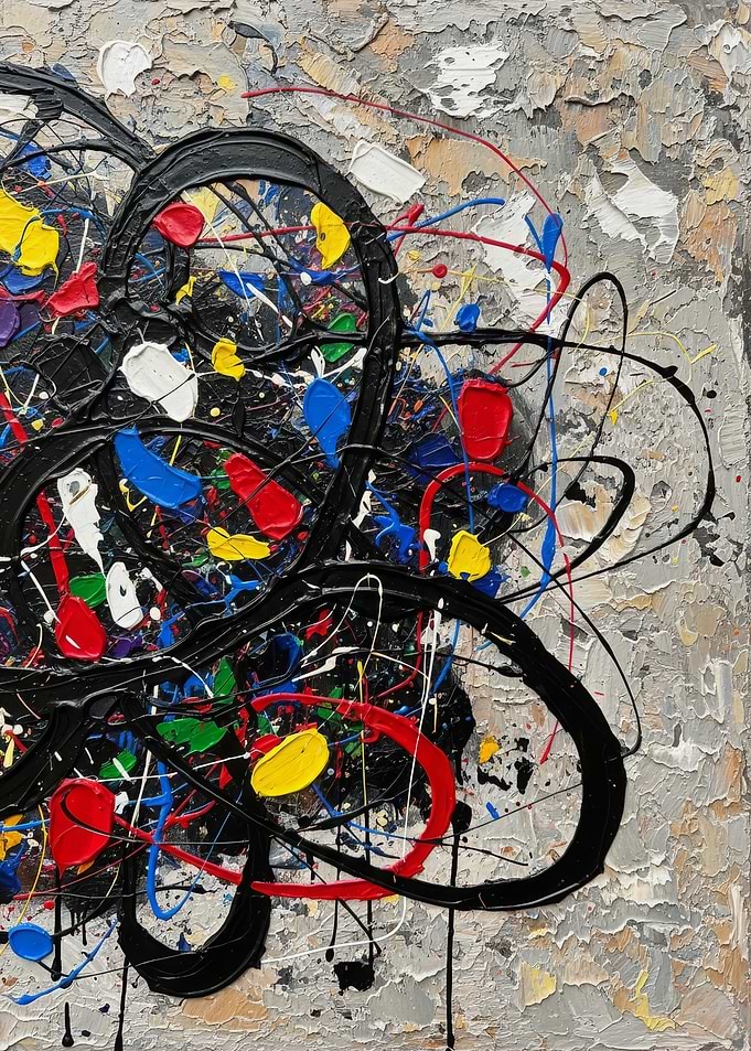 Abstract Splatter Painting