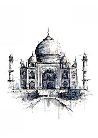 Taj Mahal Sketch