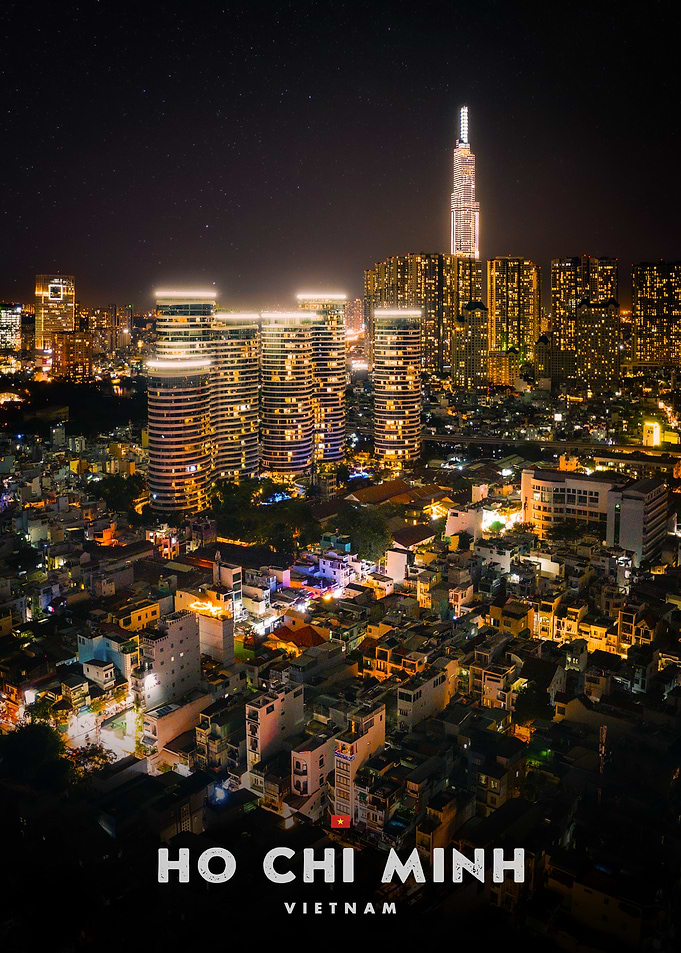 Ho Chi Minh City Skyline at Night
