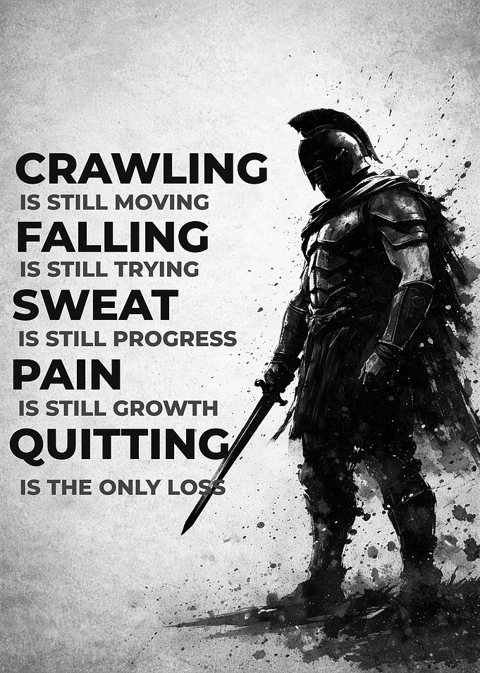 Spartan Warrior Motivational Poster