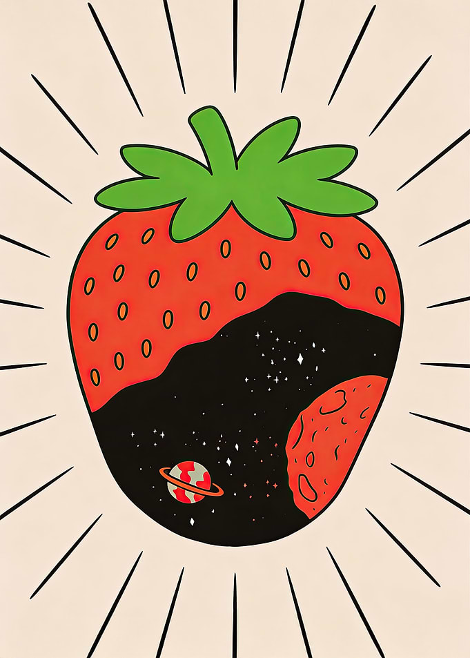 Cosmic Strawberry with Planets