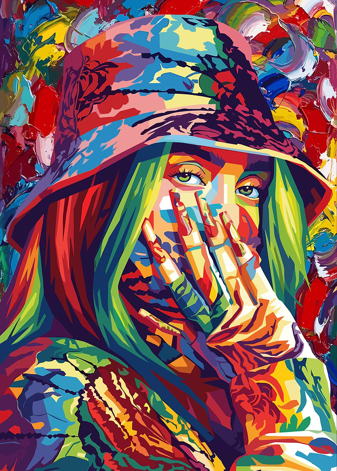 Billie eilish Wpap painting art