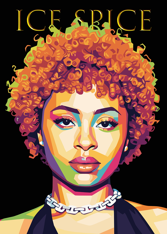 Ice Spice Pop Art Portrait