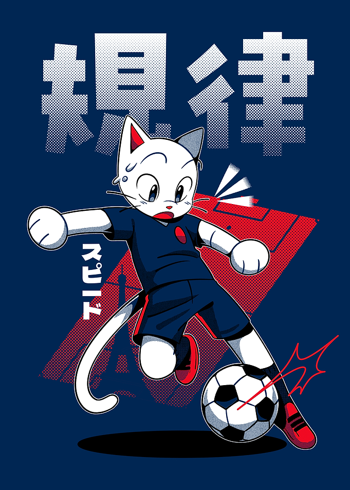 Cat Playing Football Paris