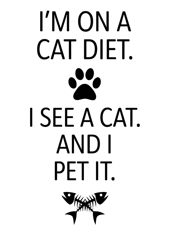 Cat Diet Funny Text Art
