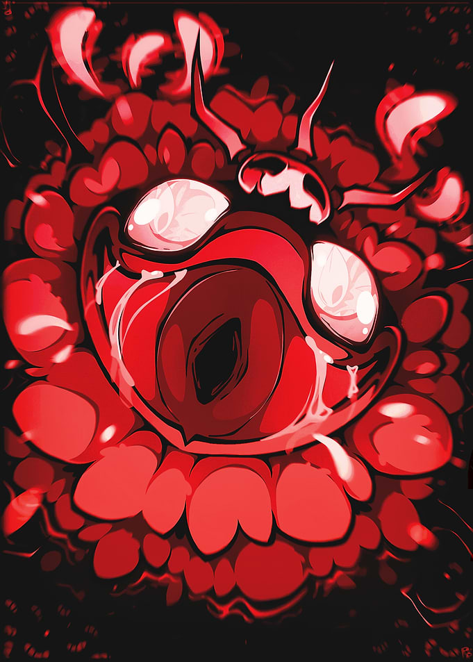Red Monster with Big Eyes