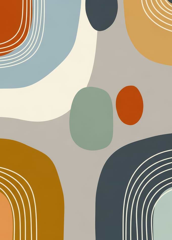 Abstract Mid-Century Modern Shapes