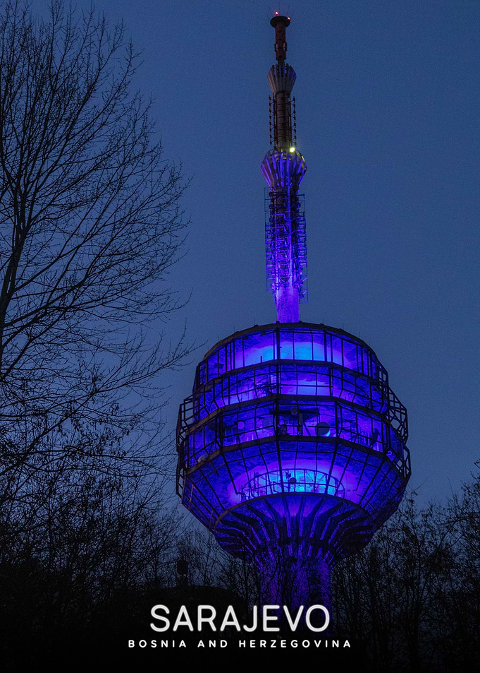 Sarajevo Tower at Night