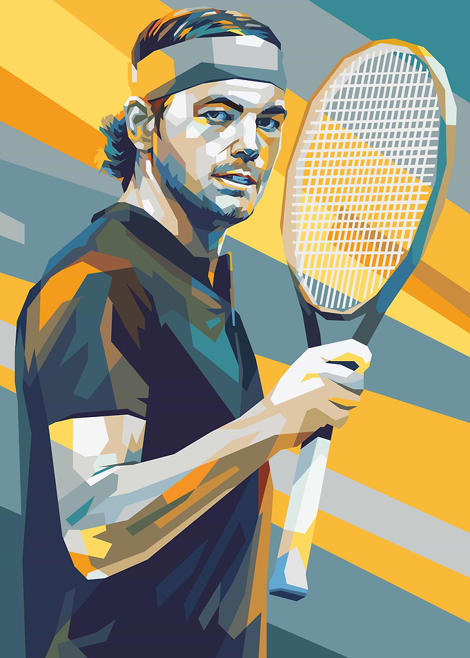 Taylor Fritz with Racket