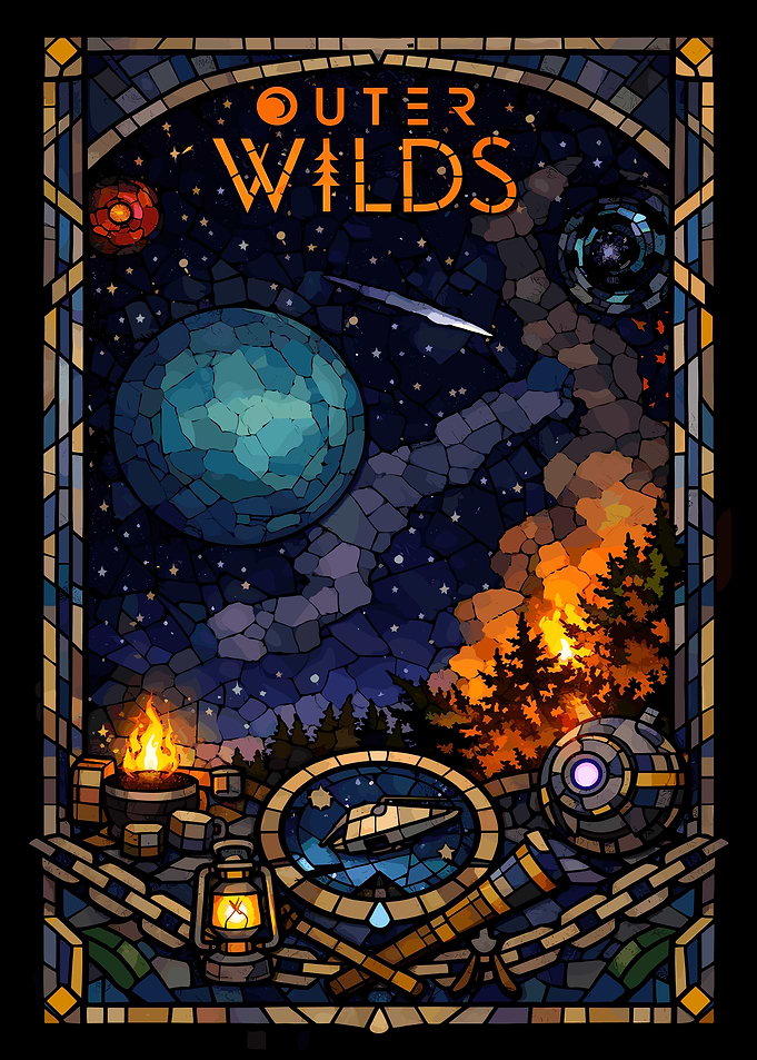Outer Wilds Stained Glass Poster