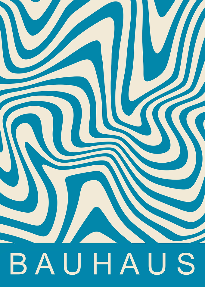 Bauhaus Abstract Wave Pattern