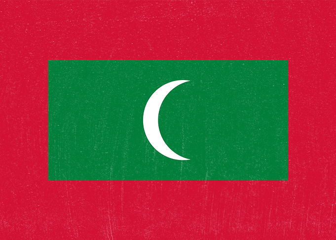 Maldives Flag Distressed