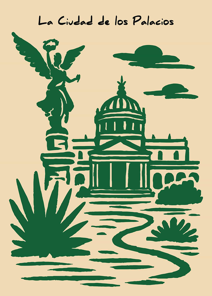 Angel of Independence and Palacio de Bellas Artes