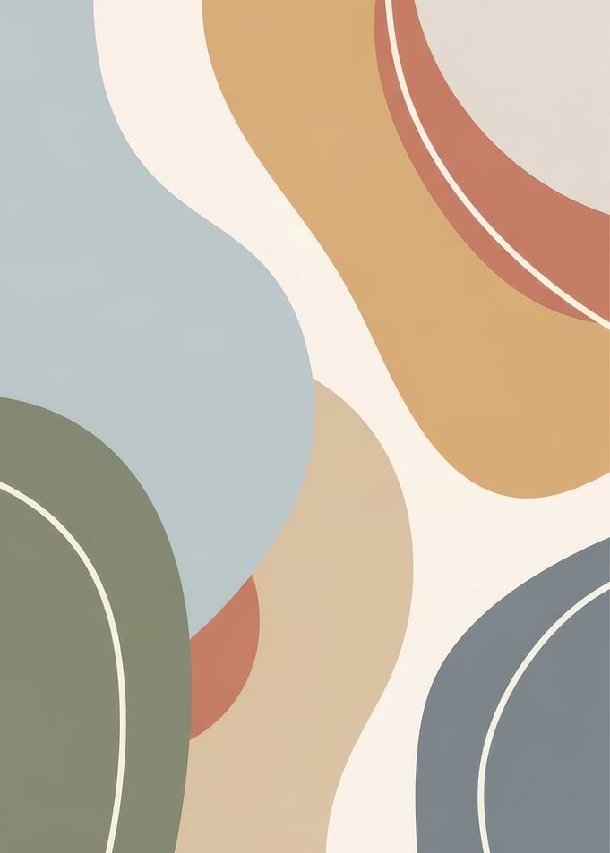 Abstract Organic Shapes with Earth Tones