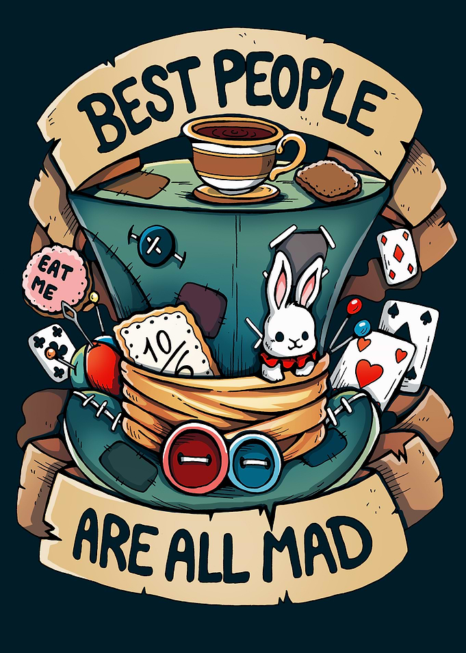 Mad Hatter's Tea Party Illustration
