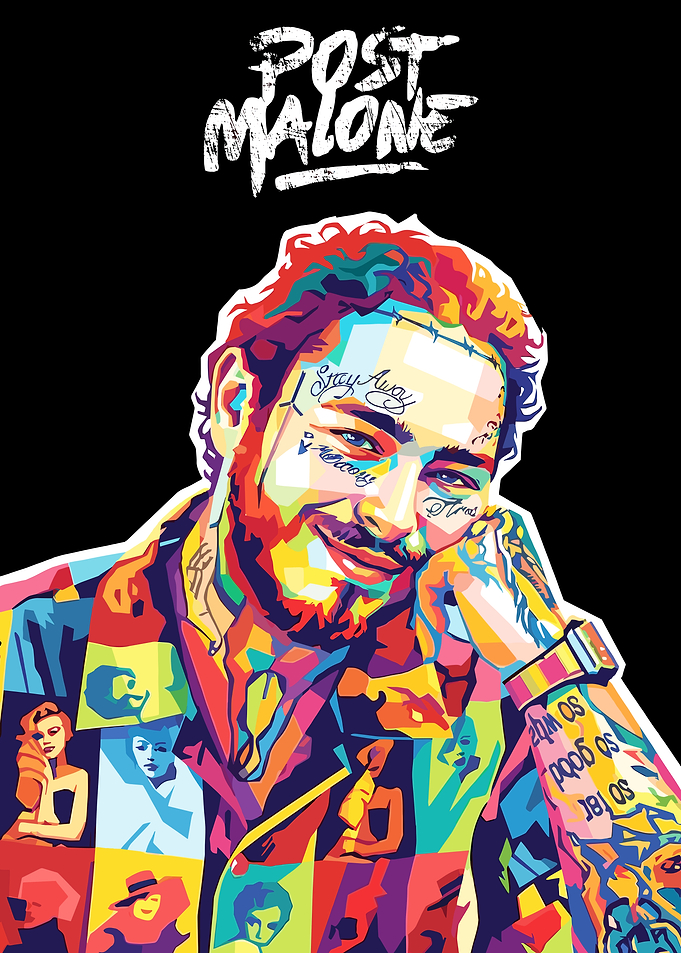 Post Malone Pop Art Portrait
