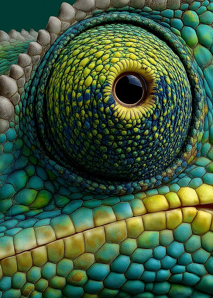 Chameleon Eye Close-Up