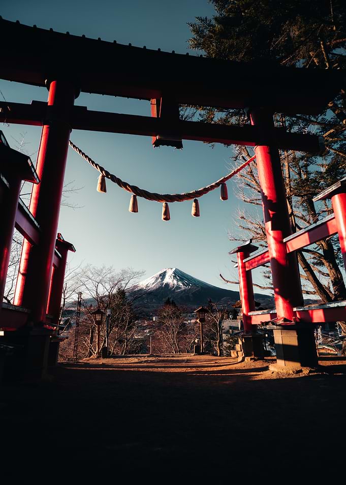 Mount Fuji Through Torii Gates