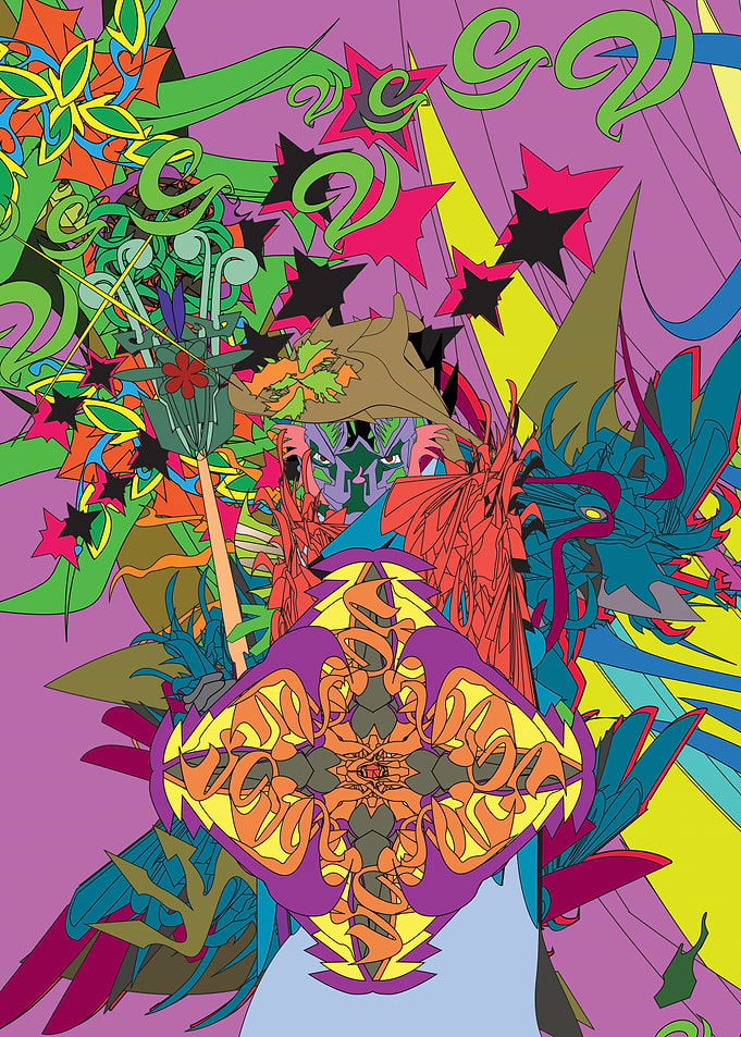 Vibrant Abstract Psychedelic Illustration