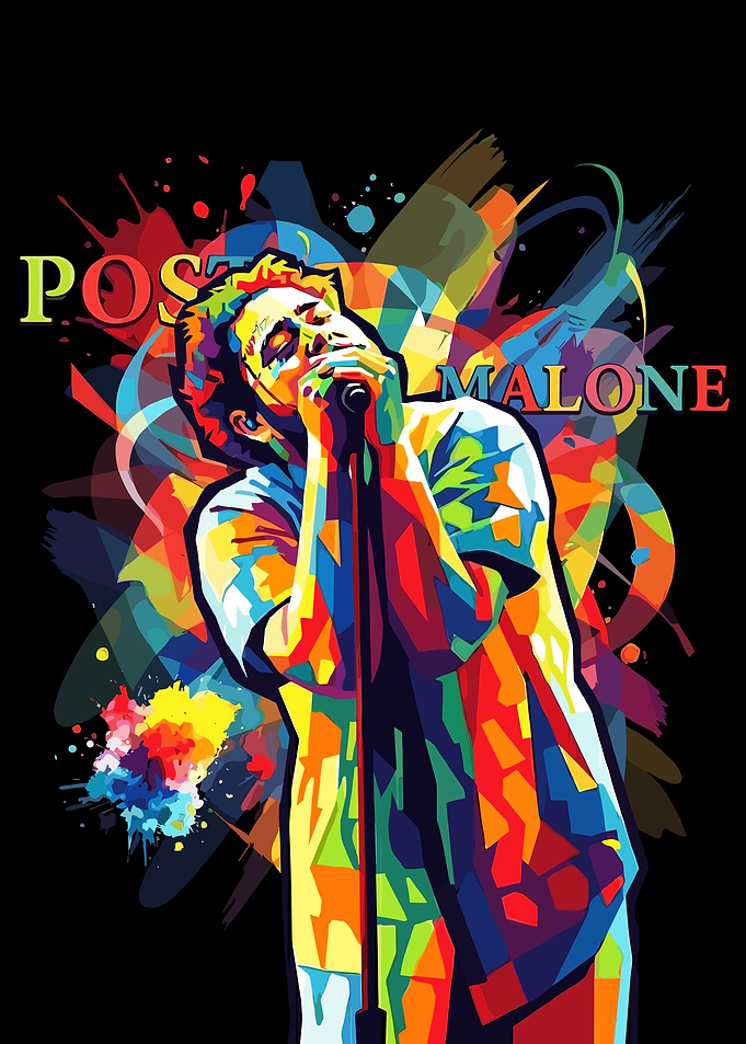 Post Malone Pop Art Portrait