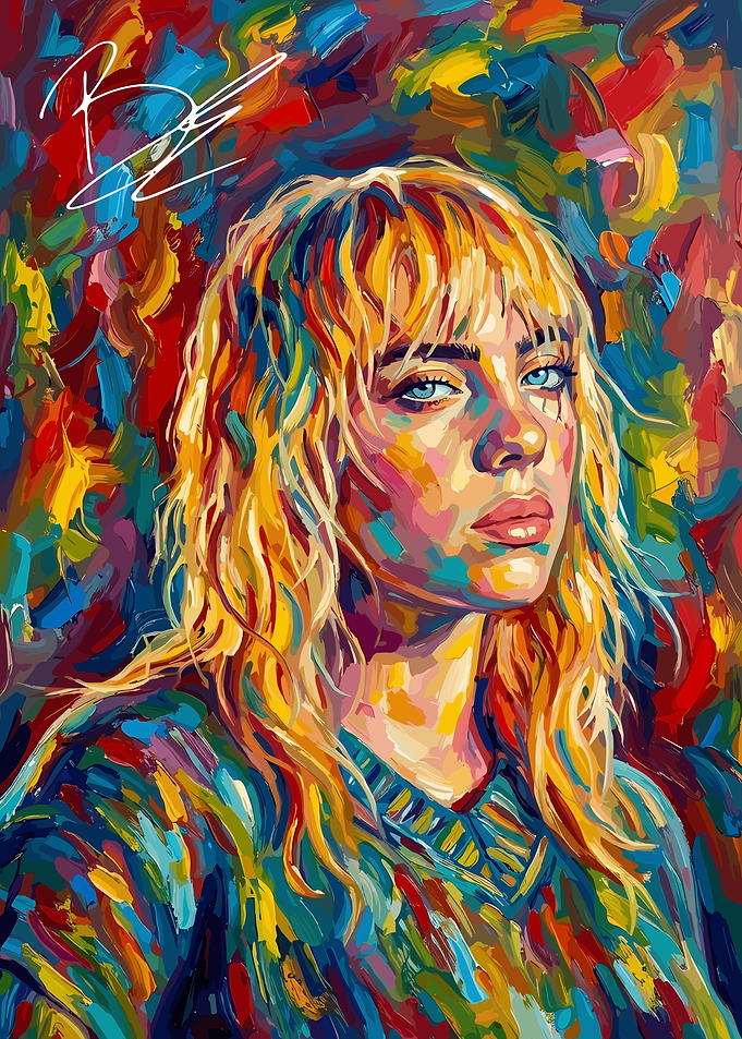 Billie Eilish Vibrant Portrait