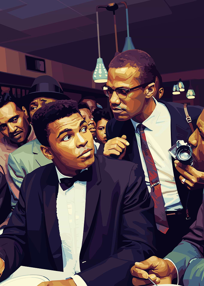 Muhammad Ali and Malcolm X