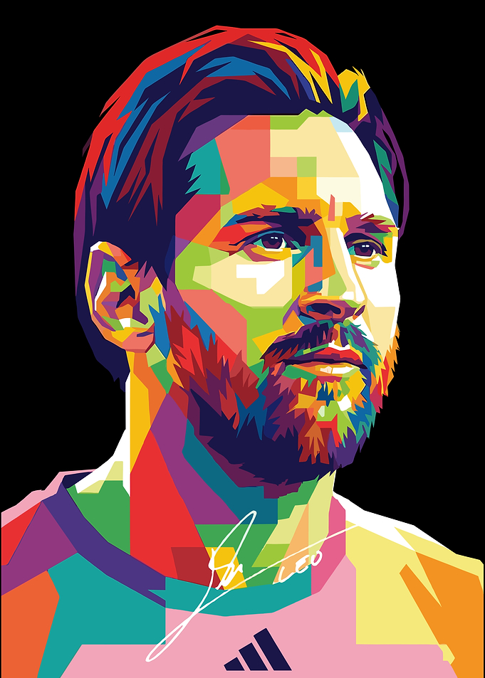 Lionel Messi Pop Art Portrait