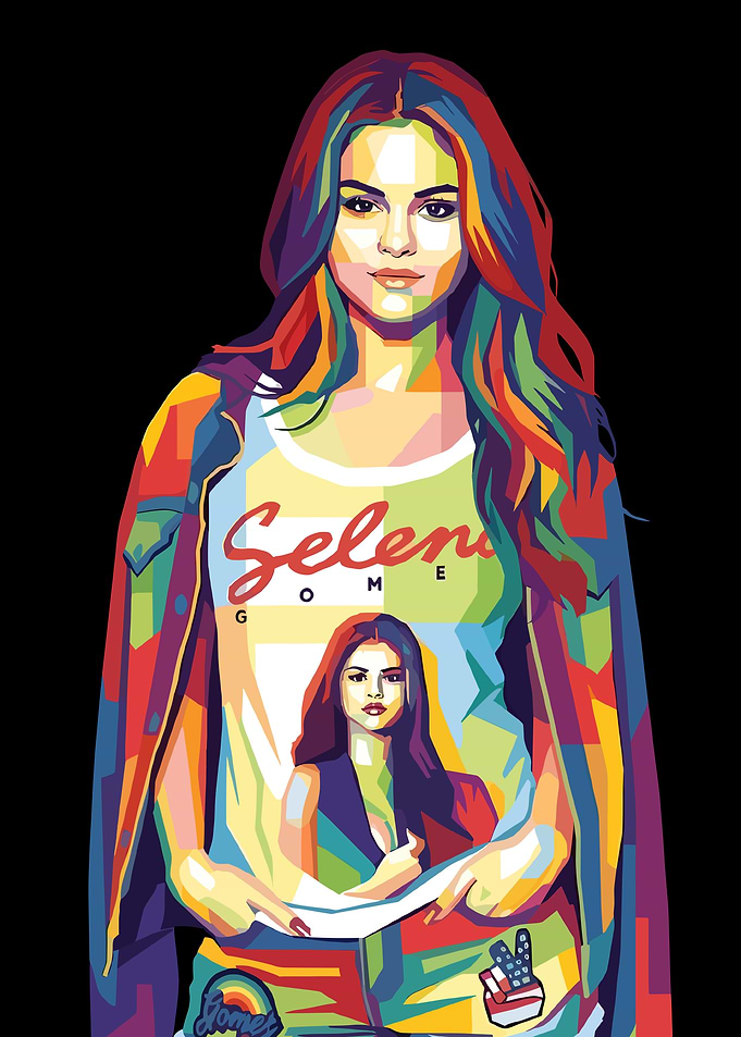 Selena Gomez Pop Art Portrait