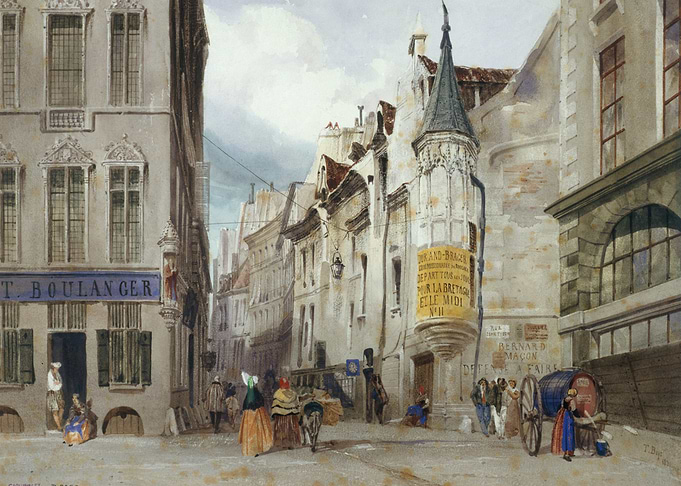 European Street Scene with Figures
