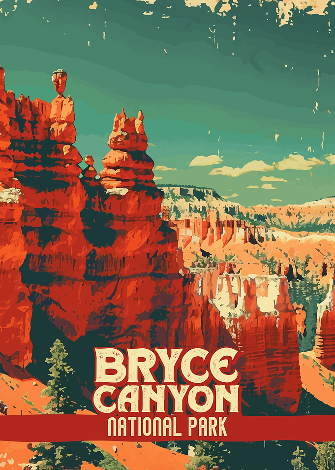 Bryce Canyon National Park Vintage Poster