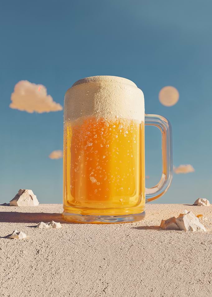 Beer Mug in a Desert Landscape