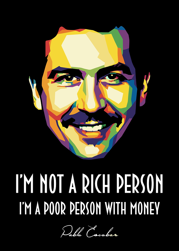 Pablo Escobar Pop Art Portrait