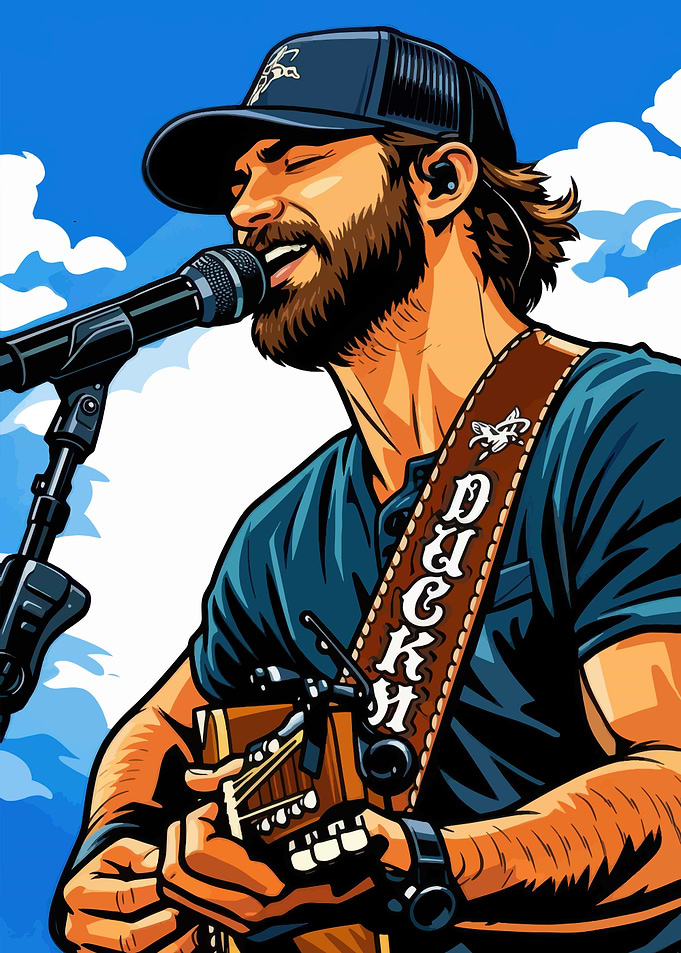 Country Singer Playing Guitar