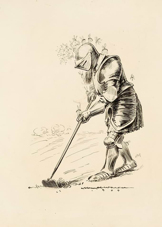 Knight Gardening with a Hoe