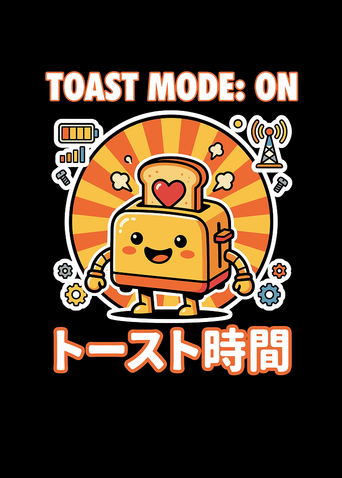 Cute Toaster with Toast