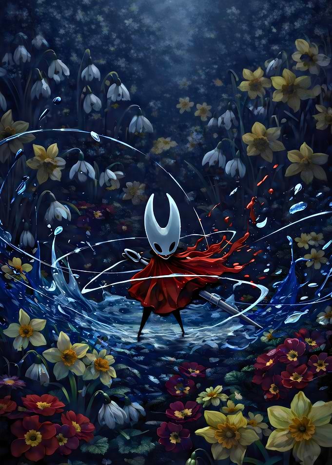 Hornet in a Floral Garden
