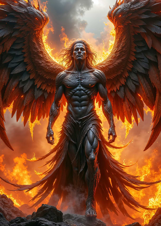 Fiery Angelic Warrior