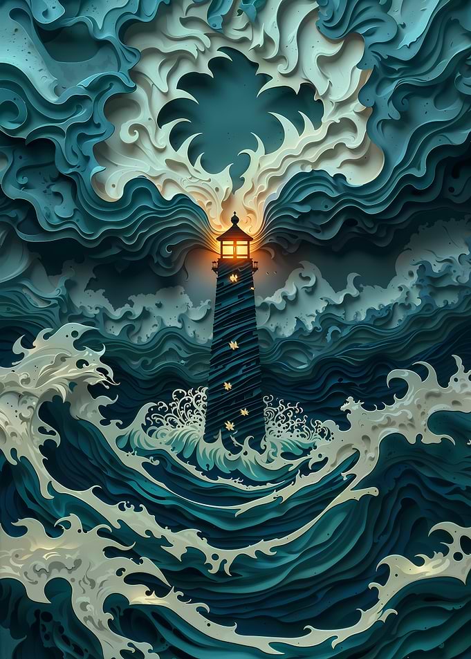 Lighthouse in a Storm