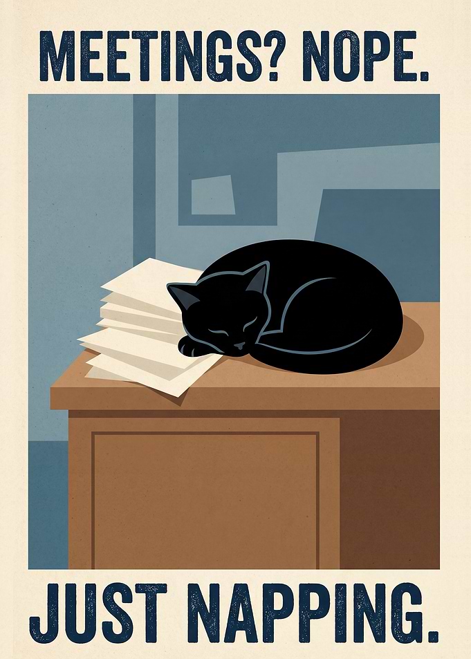 Cat Napping Instead of Meetings