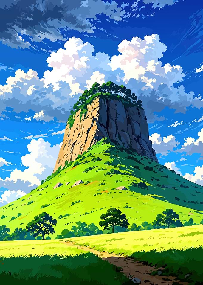 Anime Mountain Landscape