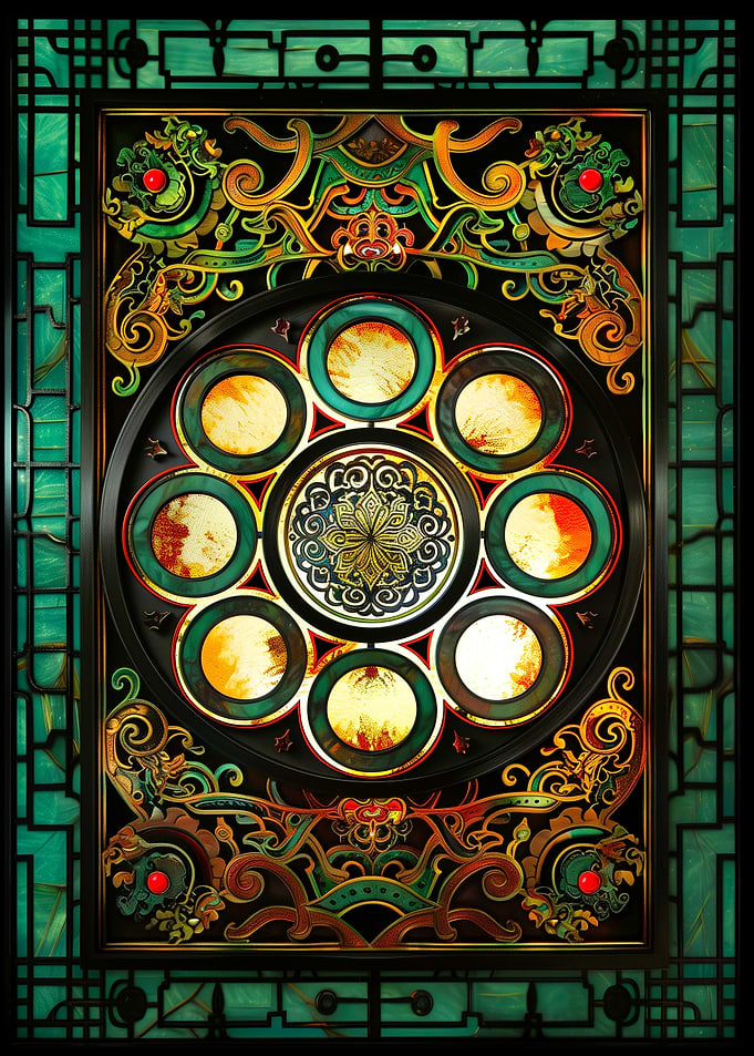 Jade Bi in Stained Glass