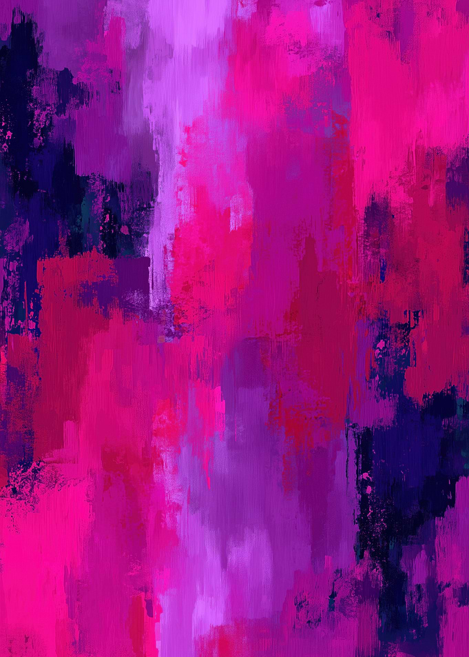 Vibrant Abstract Pink and Purple Brushstrokes