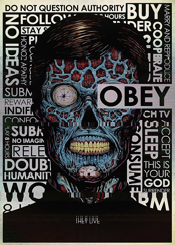 They Live Obey Skull Poster